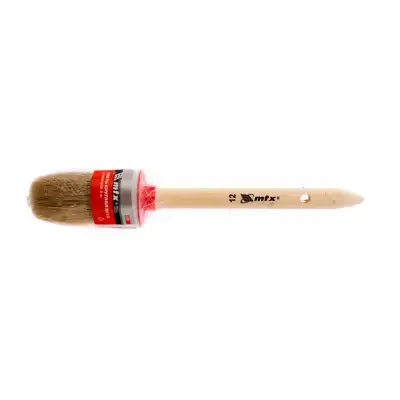 Кисть круглая №12 (45 мм), натуральная щетина, деревянная ручка MTX наличный и безналичный расчет
