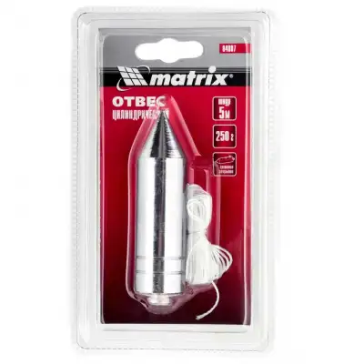 Отвес цилиндрический, 250 г, шнур 5 м Matrix наличный и безналичный расчет