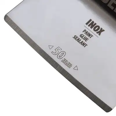 Насадка для МФИ шабер полукруг, Inox, для снятия краски и др., ширина 50 мм, длина общая 74 мм, ступенчатый Denzel наличный и безналичный расчет