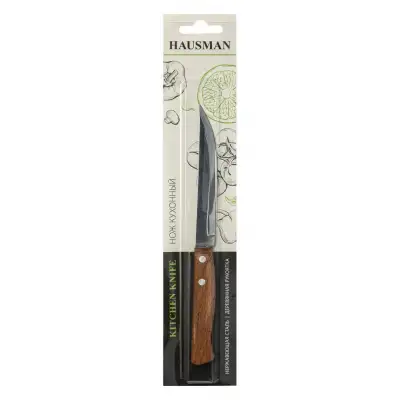 Нож универсальный малый 210 мм, лезвие 115 мм, деревянная рукоятка// Hausman наличный и безналичный расчет