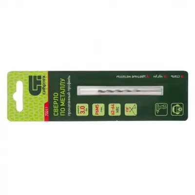 Сверло по металлу, 3 мм, Р6М5 Сибртех наличный и безналичный расчет