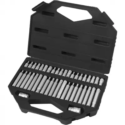 Набор бит HEX, Torx , SPLine, хвостовик-шестигранник 1/2, CrV, 42 шт. Stels наличный и безналичный расчет