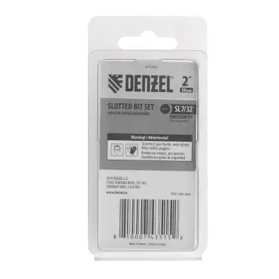 Набор бит, SL5,5x50, 5 шт.// Denzel наличный и безналичный расчет