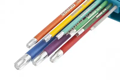 Набор ключей имбусовых Torx -TT, 9 шт: T10-T50, магнит, S2, экстра-длинные, хром/краска 9 шт Gross наличный и безналичный расчет