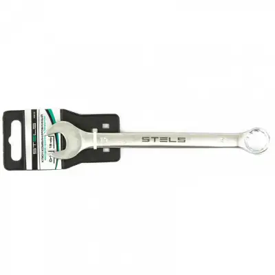 Ключ комбинированный, 15 мм, CrV, матовый хром Stels наличный и безналичный расчет