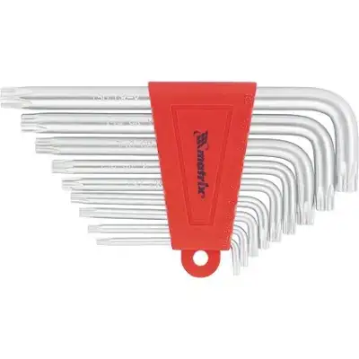 Набор ключей имбусовых Torx , 9 шт, T10-T50, CrV, коротких, с сатинированным покрытием Matrix наличный и безналичный расчет