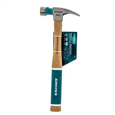 Молоток-гвоздодер, 280 г, угол 75, магнит, обрезиненная рукоятка American hickory GROSS наличный и безналичный расчет