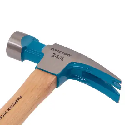 Молоток-гвоздодер, 680 г, угол 75, магнит, обрезиненная рукоятка AMERICAN HICKORY // GROSS наличный и безналичный расчет