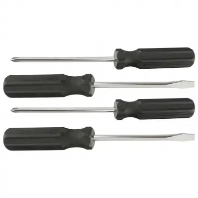 Набор отверток 4 шт, SL5 x 100.6 x 100, PH1 x 100, 2 x 100, углеродистая сталь, пластиковая рукоятка Sparta наличный и безналичный расчет