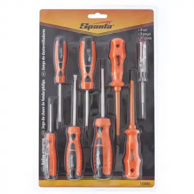 Набор отверток, PH, SL-5 шт, диэлектрические 2 шт, пробник на 220 В-1 шт, 8 шт Sparta наличный и безналичный расчет