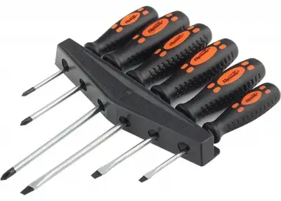 Набор отверток, двухкомпонентные рукоятки, 6 шт CrV Sparta. наличный и безналичный расчет