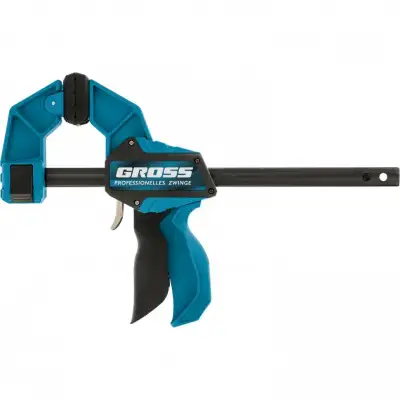 Струбцина реечная, быстрозажимная, пистолетного типа, пошаговый механизм, пластиковый корпус, 900 мм Gross наличный и безналичный расчет