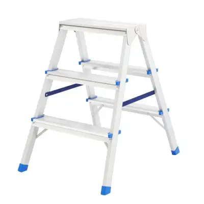 Стремянка двусторонняя 3 ступени, алюминиевая, Россия, Сибртех наличный и безналичный расчет