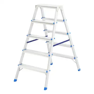 Стремянка двусторонняя 5 ступеней, алюминиевая, Россия, Сибртех наличный и безналичный расчет