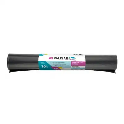 Пакеты для мусора 120 л x 10 шт., ПВД прочные черные, длинный ролик, Home Palisad наличный и безналичный расчет