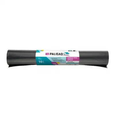 Пакеты для мусора 180 л x 10 шт., ПВД особопрочные черные, длинный ролик, Home Palisad наличный и безналичный расчет