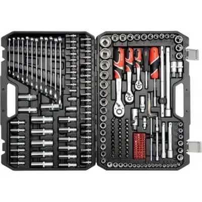 Набор инструмента 1/2", 3/8", 1/4" XXL (216пр.) CrV "Yato" наличный и безналичный расчет