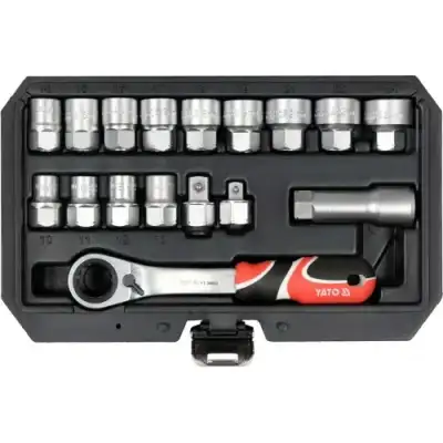 Набор инструмента  3/8", 1/2" SPLINE (17пр.) CrV "Yato" наличный и безналичный расчет
