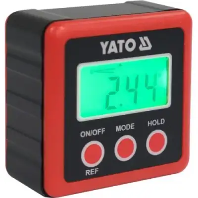 Угломер электронный 58x58x32мм., диапазон 4х90°, LCD "Yato" наличный и безналичный расчет