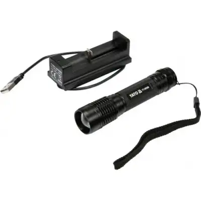 Фонарик 1204х27мм (6W, 500lm, 3.7V, USB, IPX7, zoom) "Yato" наличный и безналичный расчет