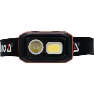 Фонарик налобный (500lm, 3хААА/3.7V, 1000mAh, usb, IP54, 4 режима работы, датчик движения) "Yato" наличный и безналичный расчет