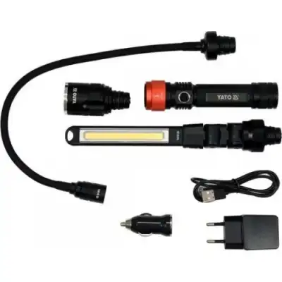 Фонарь светодиодный 3 в 1 (XPG, 2200mAh, USB, IP54) "Yato" наличный и безналичный расчет