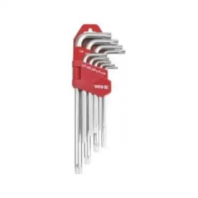 Ключи TORX с отверстием  T10-T50 (набор 9шт.) CrV "Yato" наличный и безналичный расчет
