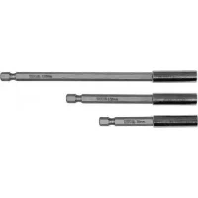 Держатель магнитный для бит 1/4" 75, 100, 150мм (набор 3шт) "Yato" наличный и безналичный расчет