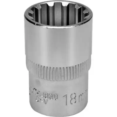 Головка торцевая spline 1/2" 6гр. 18мм L38мм CrV на держателе "Yato" наличный и безналичный расчет