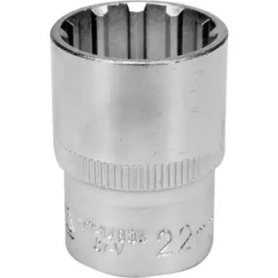 Головка торцевая spline 1/2" 6гр. 22мм L38мм CrV на держателе "Yato" наличный и безналичный расчет