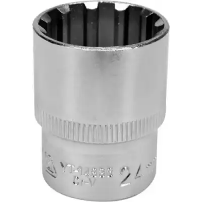 Головка торцевая spline 1/2" 6гр. 24мм L38мм CrV на держателе "Yato" наличный и безналичный расчет