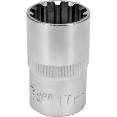 Головка торцевая spline 1/2" 6гр. 17мм L38мм CrV на держателе "Yato" наличный и безналичный расчет