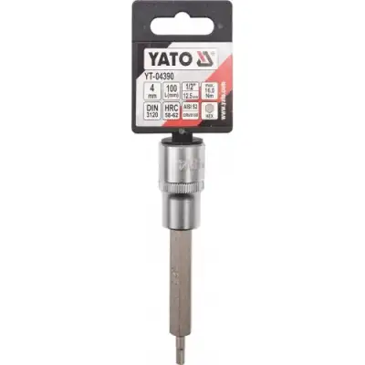 Головка 1/2" - вставка HEX  4 L100мм "Yato" наличный и безналичный расчет