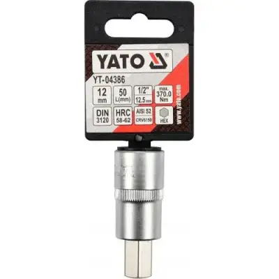 Головка 1/2" - вставка HEX 12 L55мм "Yato" наличный и безналичный расчет