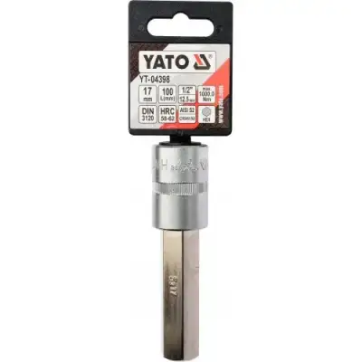 Головка 1/2" - вставка HEX 17 L100мм "Yato" наличный и безналичный расчет