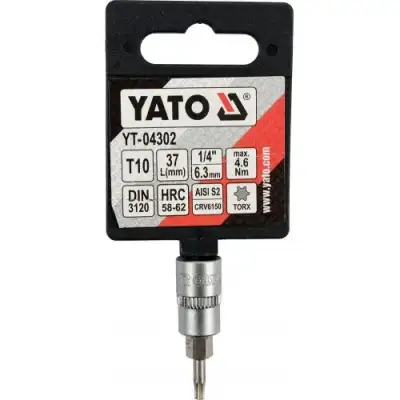 Головка  1/4" - вставка Т10 L37мм "Yato" наличный и безналичный расчет