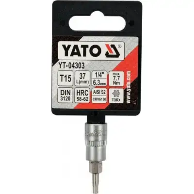 Головка  1/4" - вставка Т15 L37мм "Yato" наличный и безналичный расчет