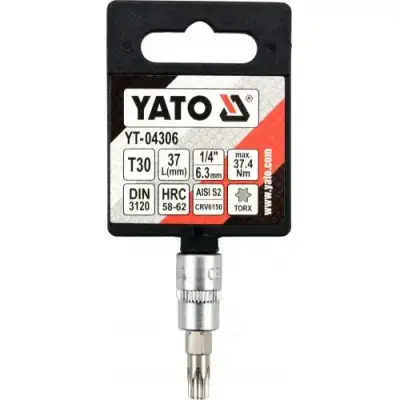 Головка  1/4" - вставка Т30 L37мм "Yato" наличный и безналичный расчет
