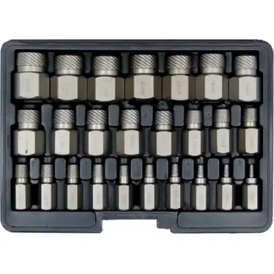 Головки для поврежденных внутренних болтов HEX, TORX, SPLINE 3-23мм (набор 25пр.) "Yato" наличный и безналичный расчет