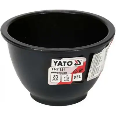 Емкость резиновая для замешивания гипса d130мм., высота 83мм., 0,5л. "Yato" наличный и безналичный расчет
