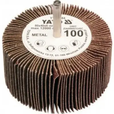 Круг лепестковый торцевой 80х40х6мм  Р80 "Yato" наличный и безналичный расчет