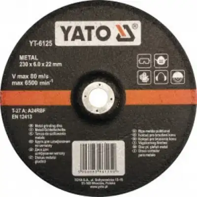 Круг для шлифования металла 180х6,8х22мм "Yato" наличный и безналичный расчет