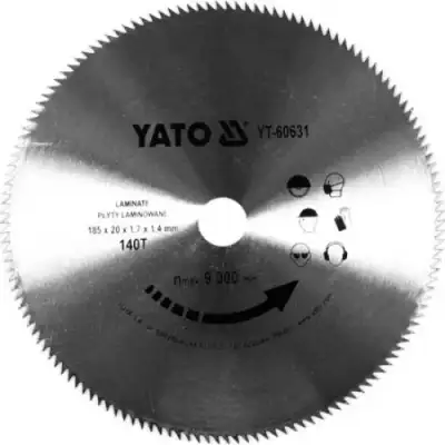Диск пильный по ламинату 185/20 140T "Yato" наличный и безналичный расчет