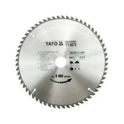 Диск пильный по дереву 250/30 60T с твердосплавными напайками "Yato" наличный и безналичный расчет
