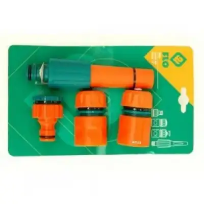 Набор поливочный 1/2", 3/4" 4пр. (ABS) "Flo" наличный и безналичный расчет