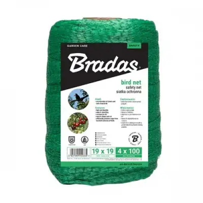 Сетка плетеная для защиты от птиц BIRD NET 4х500м., HDPE пластик, ячейка 19х19мм. "Bradas" наличный и безналичный расчет