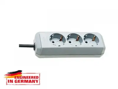 Удлинитель 1.5м (3 роз., 3.3кВт, с/з, ПВС) светло-серый Brennenstuhl Eco-Line (провод 3х1,5мм2; сила тока 16А; с/з - с заземляющим контактом) наличный и безналичный расчет