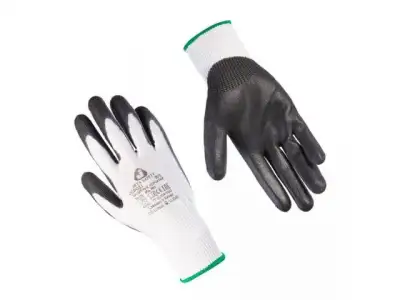 Перчатки с защитой от порезов 3 кл., р-р 9/L, (полиурет. покрыт.) серые/белые, JetaSafety (перчатки стекольщика, антипорезные) (JETA SAFETY) наличный и безналичный расчет