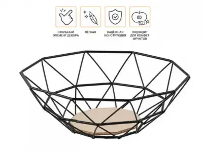 Корзина для фруктов металлическая, PERFECTO LINEA наличный и безналичный расчет