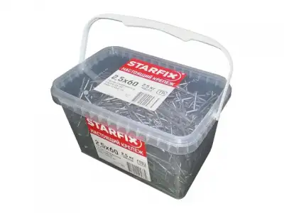 Гвозди строительные 5.0х150 мм ГОСТ 4028-63 (2.5 кг в пласт. ведре) STARFIX наличный и безналичный расчет